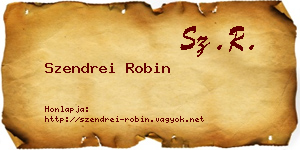 Szendrei Robin névjegykártya